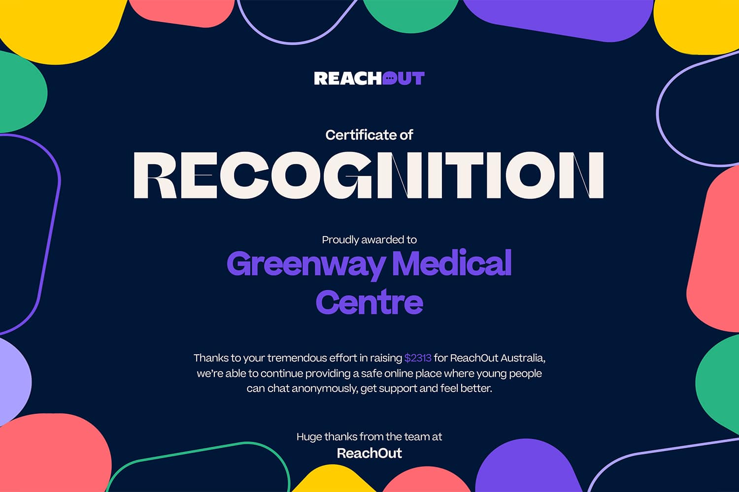 medical centre tuggeranong - doctors greenway - gp kambah - certificate of recognition - the greenway walk